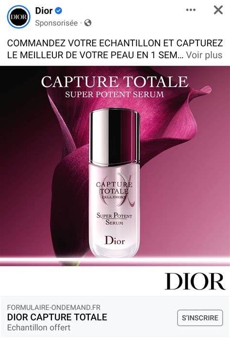 échantillon gratuit dior|échantillon de serum gratuit.